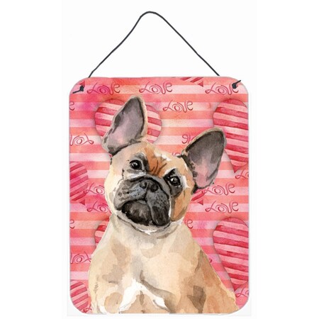 Carolines Treasures Fawn French Bulldog Love Wall or Door Hanging Prints BB9487DS1216